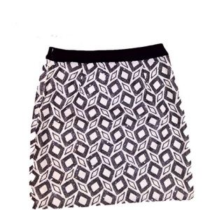 Banana Republic Black/ White Sequin Skirt-Size 0
